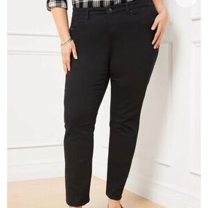 Talbots Black Heritage Straight 5 Pocket jeans Sz 14W